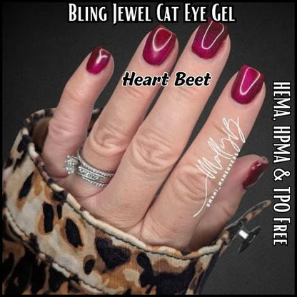 Heart Beet Jewel Shimmer Cat Eye Gel | HEMA, HPMA, TPO Free uv/led | 15ml
