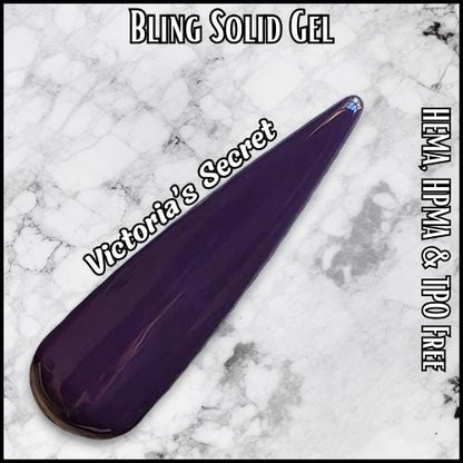 Victoria's Secret Solid Gel | Medium Dark Dusty Purple | HEMA, HPMA, TPO Free uv/led | 15ml | Gel Nail