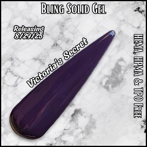 Victoria's Secret Solid Gel | Medium Dark Dusty Purple | HEMA, HPMA, TPO Free uv/led | 15ml | Gel Nail