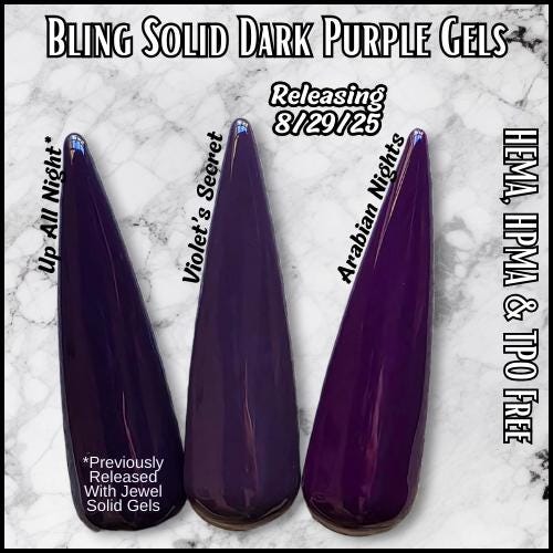 Victoria's Secret Solid Gel | Medium Dark Dusty Purple | HEMA, HPMA, TPO Free uv/led | 15ml | Gel Nail
