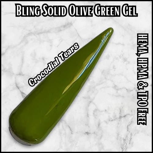 Crocodile Tears & Going Camo Green Solid Gels with Spicequake Glitter Mani Gels | Olive Green | Pumkin |HEMA, HPMA, TPO Free uv/led | 15ml
