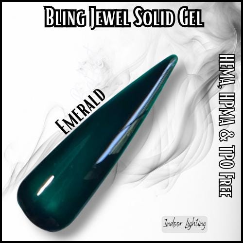 Dark Emerald Jewel Solid Gels - HEMA, HPMA, TPO Free uv/led | 15ml