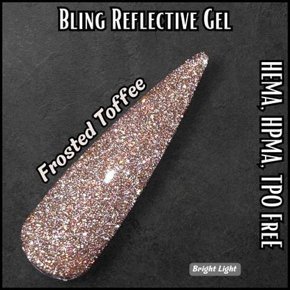 Frosted Toffee Reflective Glitter | High Flash Reflective Disco Glitter Gel | HEMA, HPMA, TPO Free uv/led