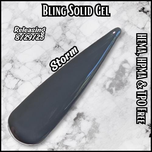 Storm Solid Gel | Dark Grey | HEMA, HPMA, TPO Free uv/led | 15ml | Gel Nail