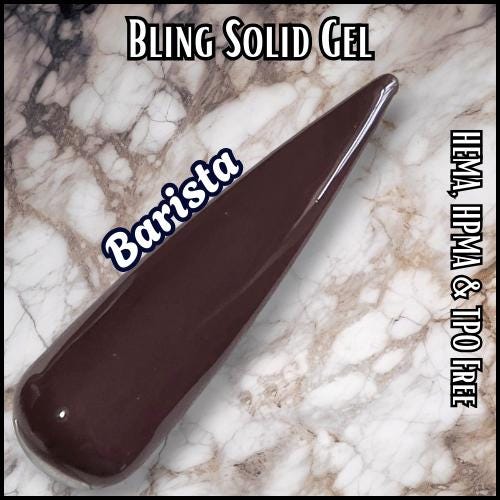 Barista Solid Gel | HEMA, HPMA, TPO Free uv/led | 15ml | Gel Nail