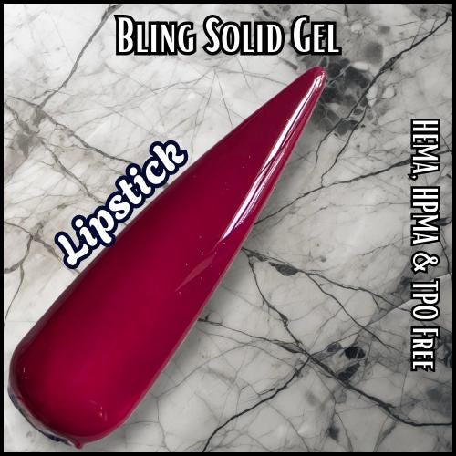 Lipstick Solid Gel | HEMA, HPMA, TPO Free uv/led | 15ml | Gel Nail