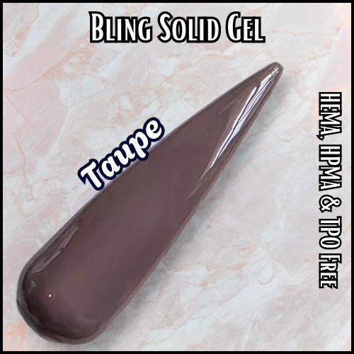Taupe Solid Gel | HEMA, HPMA, TPO Free uv/led | 15ml | Gel Nail