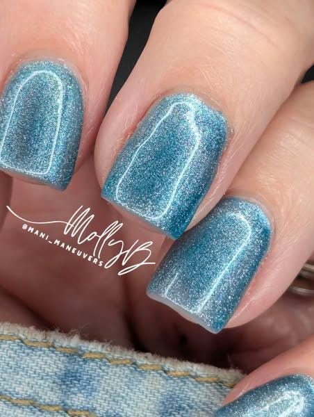Blue Eyes Neon Shimmery Summer Cat Eye Gel Mani | HEMA, HPMA, TPO Free uv/led | 15ml