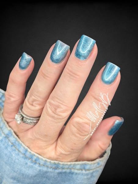 Blue Eyes Neon Shimmery Summer Cat Eye Gel Mani | HEMA, HPMA, TPO Free uv/led | 15ml