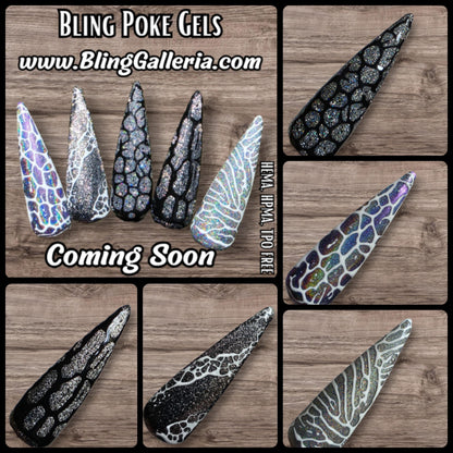 Poke Gels - Black or White Poke Gel - Poke Base in Clear - 2 Part System - HEMA, HPMA, TPO Free