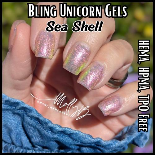 Sea Shell Unicorn Gel Mani | Iridescent | Mermaid | Pearl | Shell | Aurora | HEMA, HPMA, TPO Free | 15 ml |