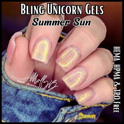 Summer Sun Unicorn Gel Mani - HEMA, HPMA, TPO Free
