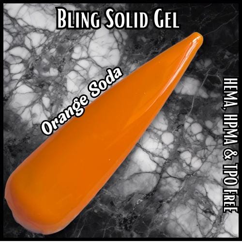 Orange Soda Solid Gel | HEMA, HPMA, TPO Free