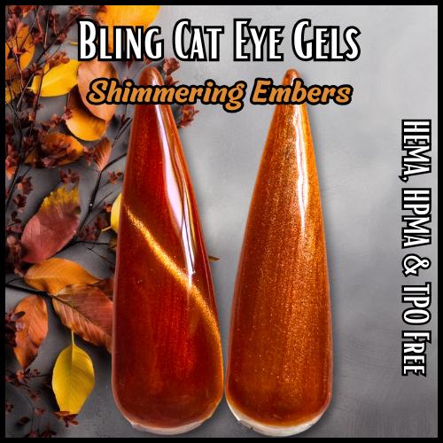 Shimmering Embers Metallic Cat Eye Gels | HEMA, HPMA, TPO Free