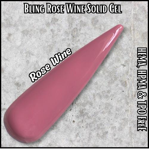 Rose Wine Solid Gel - HEMA HPMA TPO Free | Gel Polish, Nail Gel