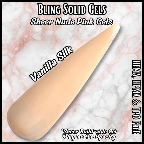 Vanilla Silk Sheer Nude Pink Gels | Transparent Build-able | HEMA, HPMA, TPO Free |