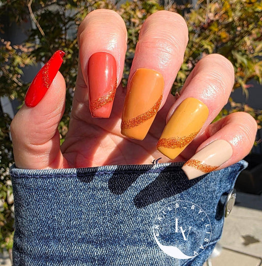 Paprika, Terra Cotta, Ginger, Dijon, Mocha Cream Solid Color Gels & Copper Dust Glitter - HEMA, HPMA, TPO Free (Copy)