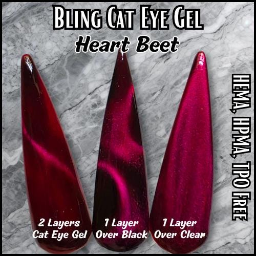 Jewel Shimmer Cat Eye Gels | Heart Beet, Just Because, Royal Velvet, Priceless, Digi-Teal | HEMA, HPMA, TPO Free