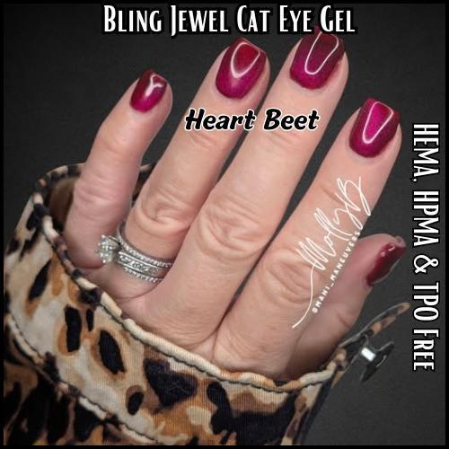 Heart Beet Jewel Shimmer Cat Eye Gel | HEMA, HPMA, TPO Free uv/led | 15ml