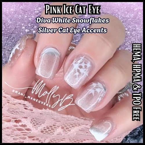 Pink Ice Moonlight Cat Eye Gel | HEMA, HPMA, TPO, 30 Free uv/led | 15ml Bottle | Gel Nail