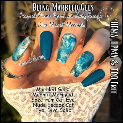 Marble Diva, Sand Bar, Vixen, Smoked Grey Gel Mani | HEMA, HPMA, TPO Free uv/led | 15ml