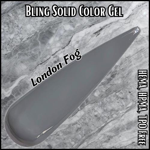 London Fog Gel Polish | Gorgeous Medium Grey | HEMA, HPMA, TPO Free