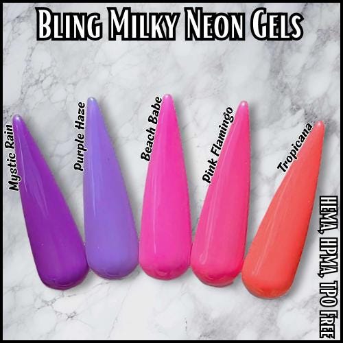 Ultra Milky Neon Solid Color Gels - Hema, Hpma, Tpo Free