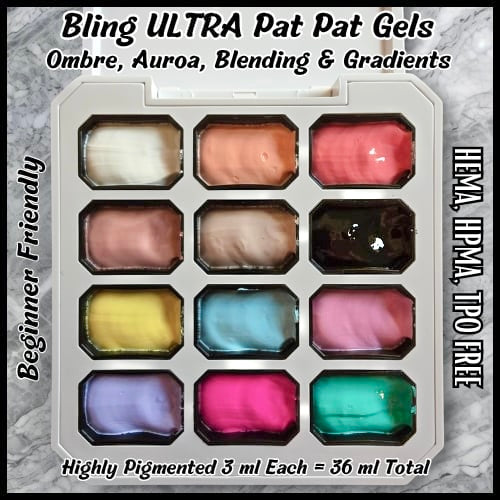 ULTRA PAT PAT Gel Set of 12 Gels - HEMA, HPMA, TPO Free