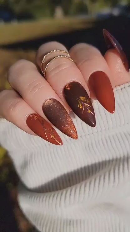 Espresso Martini Cat Eye with Sienna Rose, Mink, Mocha Cream Solid Gels - HEMA, HPMA, TPO Free