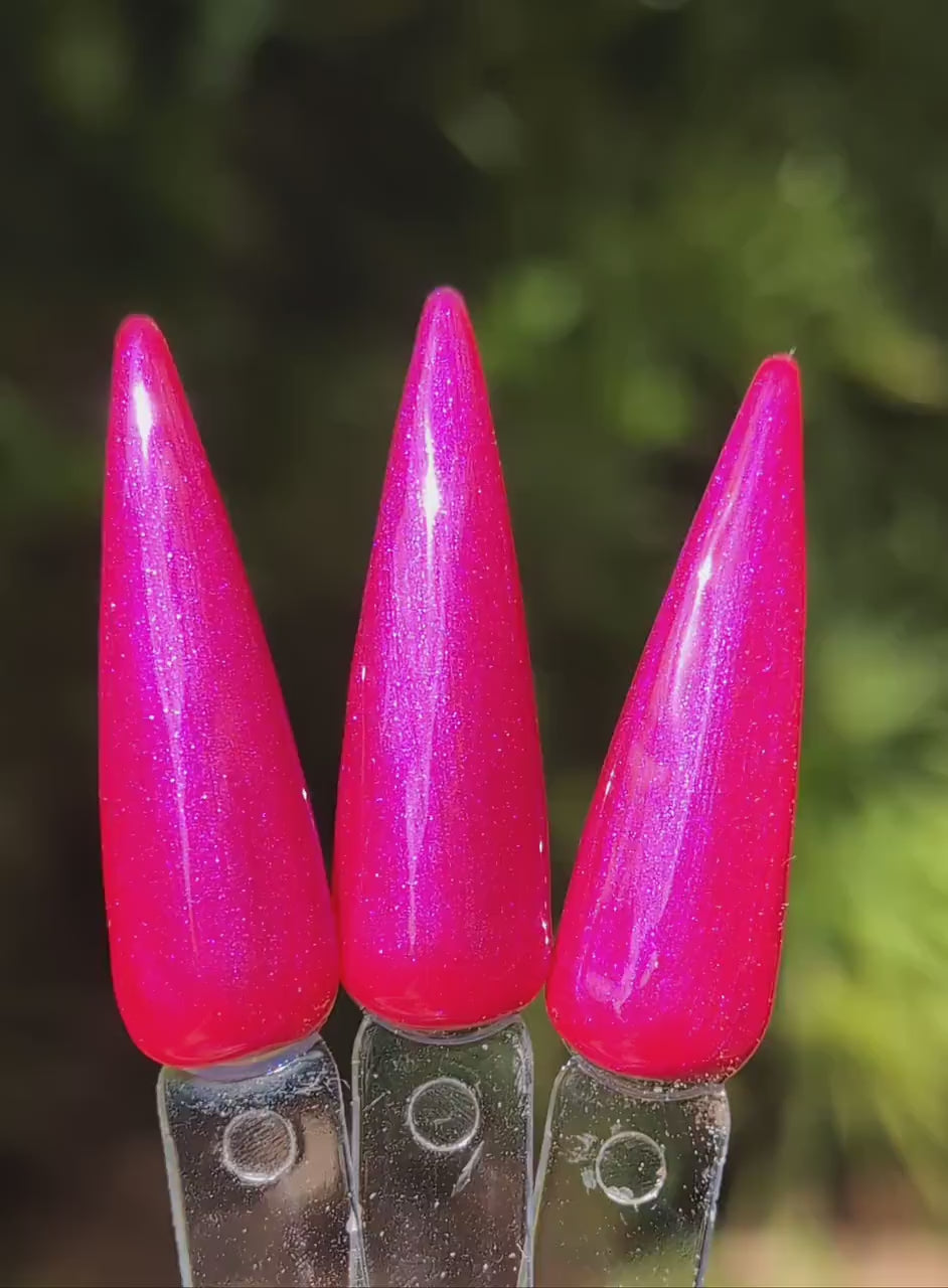 Frisky Fuchsia Mani | Shimmery Fuchsia with Blue Iridescent Effect Gel | HEMA HPMA tpo Free uv/led | 15ml