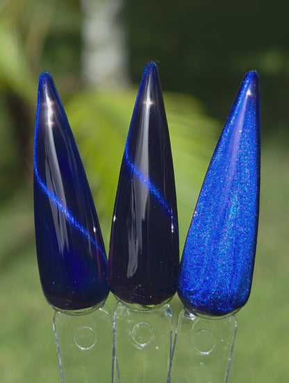 Royal Velvet Jewel Shimmer Cat Eye Gel Mani - Silver Liner Gel - HEMA, HPMA, TPO Free
