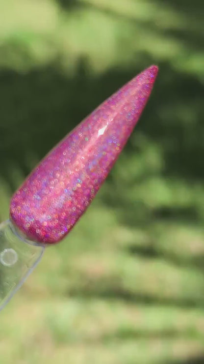 Sangria Holographic Glitter Gel Mani | Burgundy | Maroon | HEMA HPMA tpo Free uv/led | 15ml