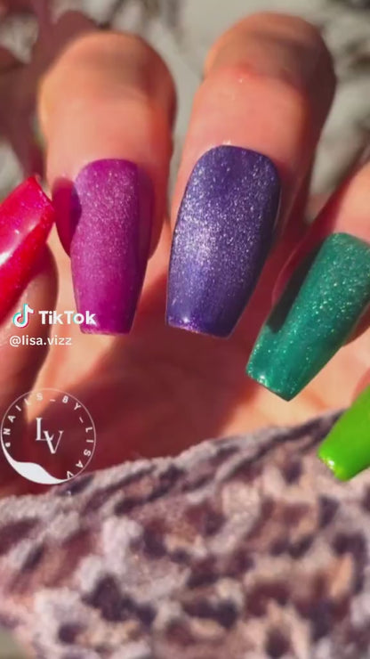 Neon Honey, Zesty Vibes, Got Mess, Exotic Pink, Rose Magenta, Lavender Pop, Ultra Violet, Indigo Glow, Blue Eyes, Beach Waves, Chasing Summer, Sizzling Lime - HEMA, HPMA, TPO Free