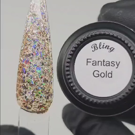 Fantasy Pink Holographic Glitter Gel - Pale Pink Solid Gel - HEMA, HPMA, TPO Free