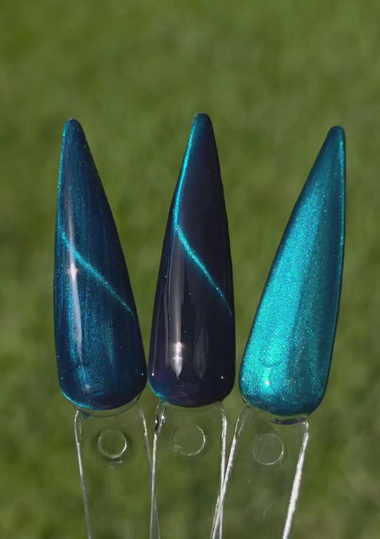 Digi-Teal Jewel Shimmer Cat Eye Gels | HEMA, HPMA, TPO Free uv/led | 15ml