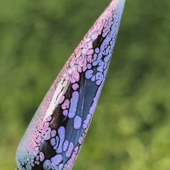 Abstract Lace Gel over Marble of Caicos Teal Azure Sky Solid Gels | Perfect for Chroming | HEMA, HPMA, TPO Free uv/led | 15ml