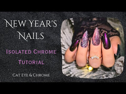 ULTRA Cosmos & ULTRA Violet Voltage Cat Eye Gel Mani - Reflective Cat Eye - HEMA HPMA TPO Free