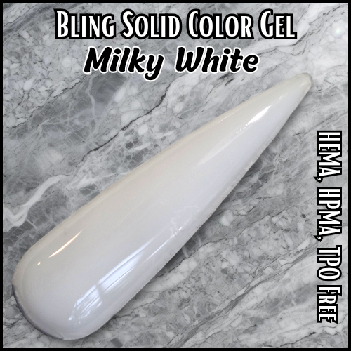 Milky White Solid Gel - HEMA, HPMA, TPO Free