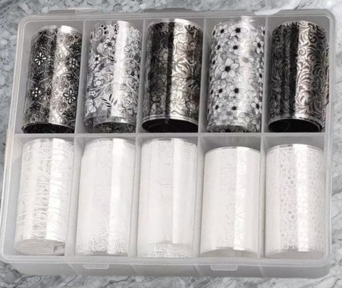 LACE Black & White Transfer Foil Overlay Set #1