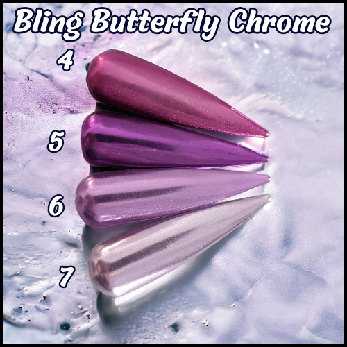 Butterfly Chrome Powders #4,5,6,7
