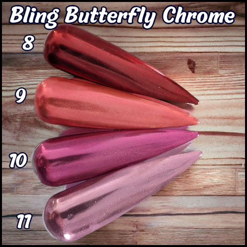 Butterfly Chrome Powders #8,9,10,11