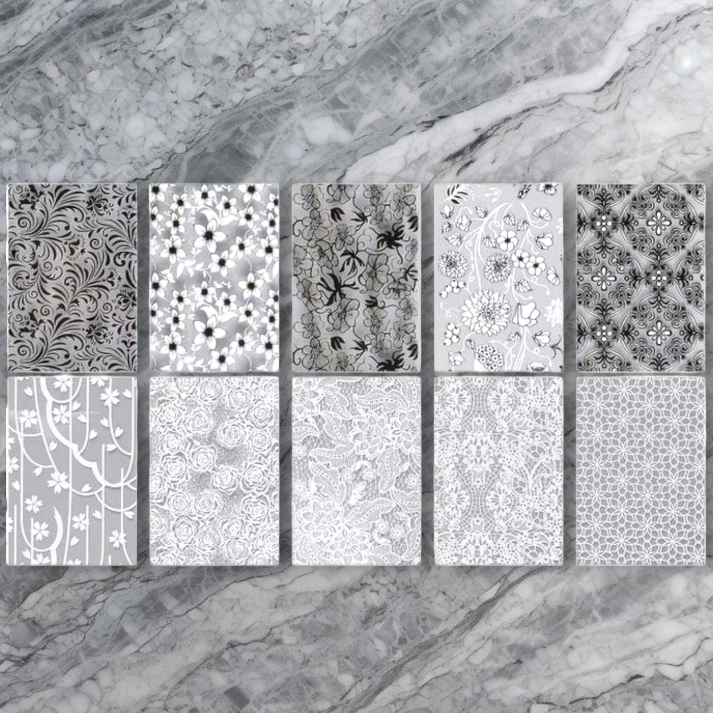 LACE Black & White Transfer Foil Overlay Set #1