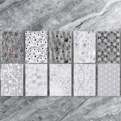 LACE Black & White Transfer Foil Overlay Set #1