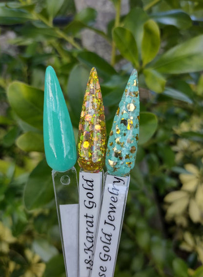 Turquoise Gold Jewelry Dip Trio