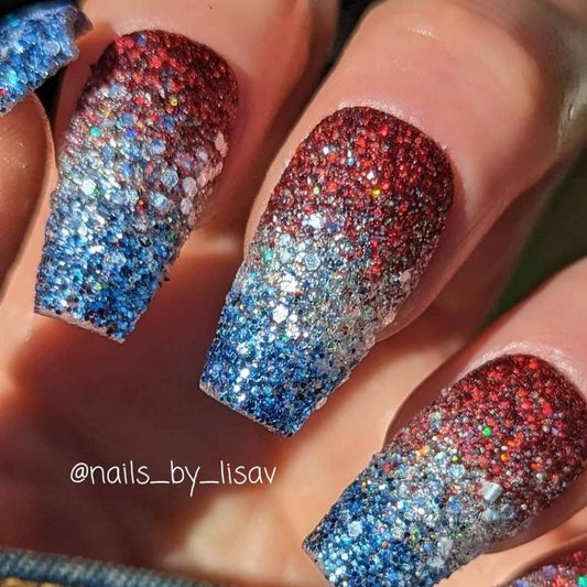 Patriotic Glitter Ombre Trio