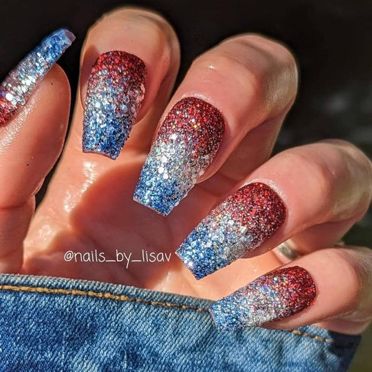 Patriotic Glitter Ombre Trio