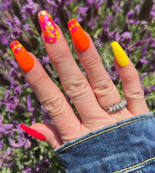 NEON Summer Sunset Dip Set Mani