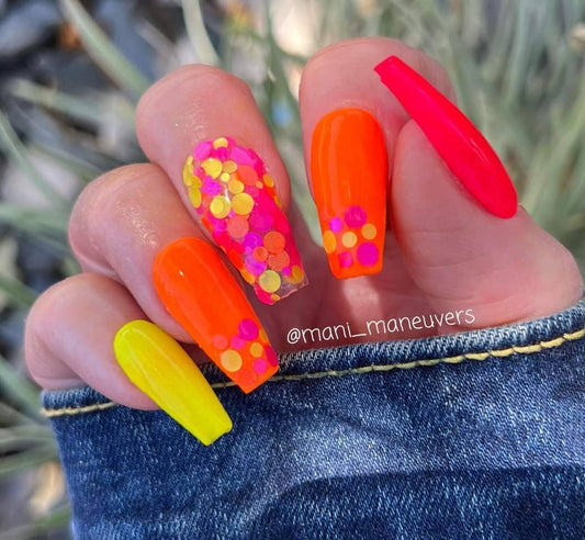 NEON Summer Sunset Dip Set Mani
