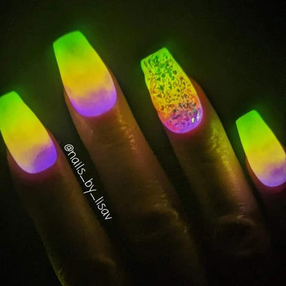 Neon Glow Sunset Voltage Dip Collection Mani