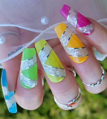 Neon Glow High Voltage & Satin Sheets Dip Set Mani